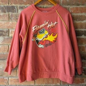 Flaming Hot Cheetos Chester Cheetah Long Sleeve Sweatshirt Size L Pullover